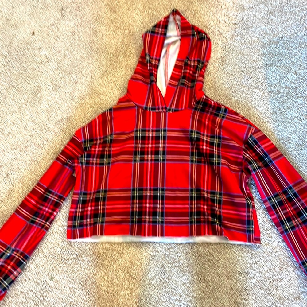 Flannel shirt/hoodie, girls, 11/12